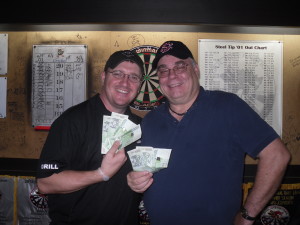 Chris Werner and I walked away with some well deserved cash at the Supercricket tourney at Dolce Vita Pub