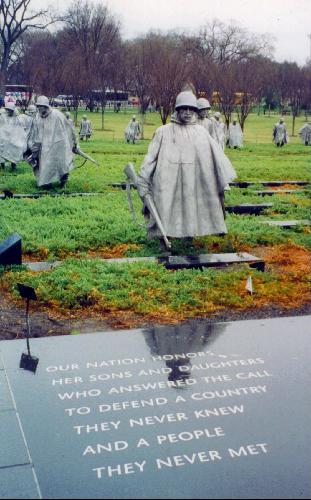 Korean War memorial--Washington, DC.