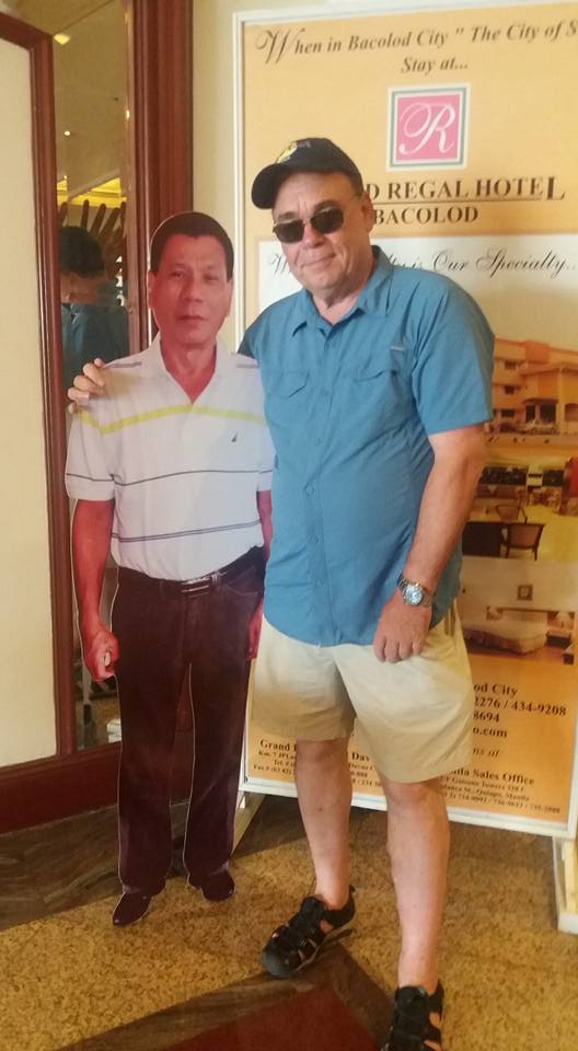 President-elect Duterte was there to greet me when I checked in this morning...