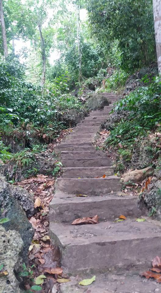 Climbed these steps to the waterfall. Not as many as Namsam, but a fair hike...