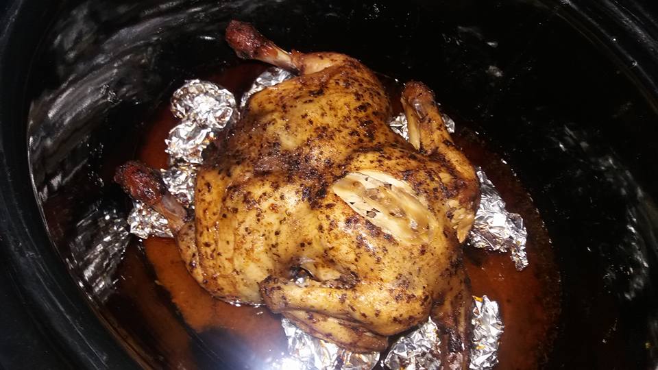 My crockpot chicken came out pretty close to perfect. Today the crock pot is slow cooking a pork roast... 
