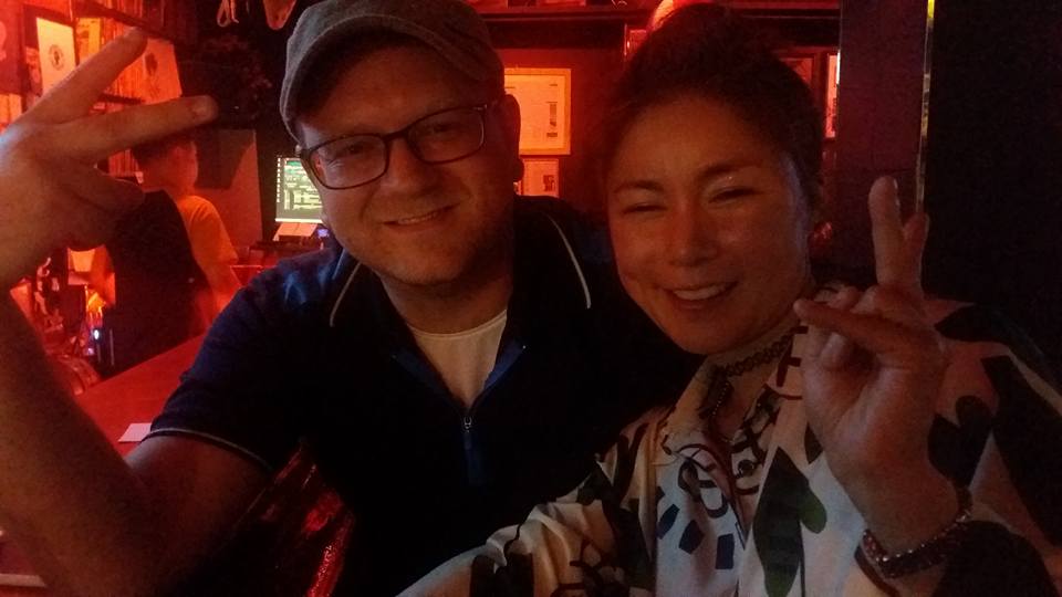 Saturday night it was back in Itaewon. Had some samgyapsal with the nephew and girlfriend then went to East and West, the rock and roll bar above Grand Ole Opry.
