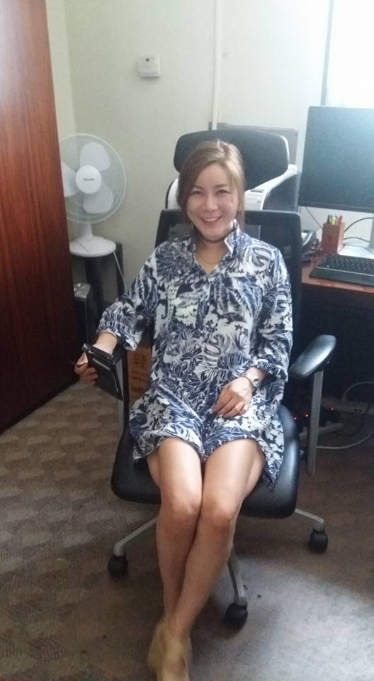 Had to go on base to be fitted for a new suit I'm having made (I guess that makes it a birthday suit!). Eun Oke joined me on base and I took her to see my office. I must admit she looks better in the Director's chair than I do...